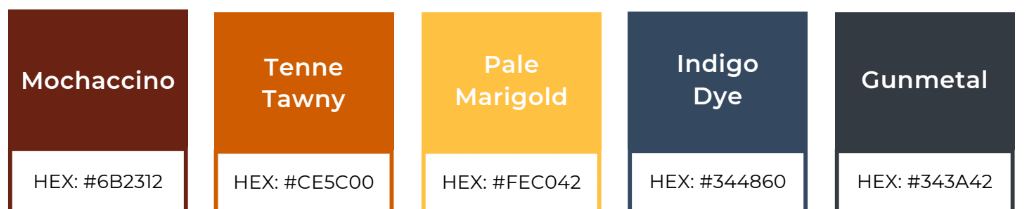 example of colors and hex codes